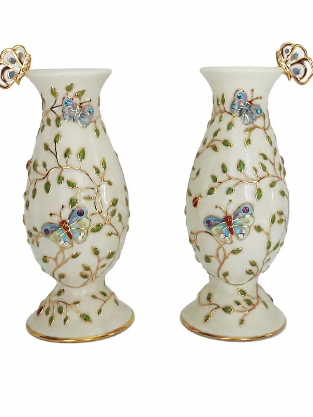Lenox Summer Enchantment Candlesticks - Parvaneh Holloway (Pair) Butterflies